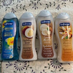 Softsoap Body Wash Set - Hawaiian, Exfoliating, Creamy